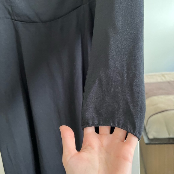 Reformation 8 Sigmund Long Sleeve Midi Dress Leg Slit - Picture 8 of 13